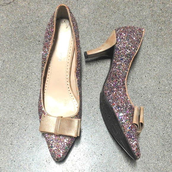 Adrienne Vittadini Shoes - 3/$15 Adrienne Vittadini sparkle pumps AV-Heather gold 3" heel sz 9M